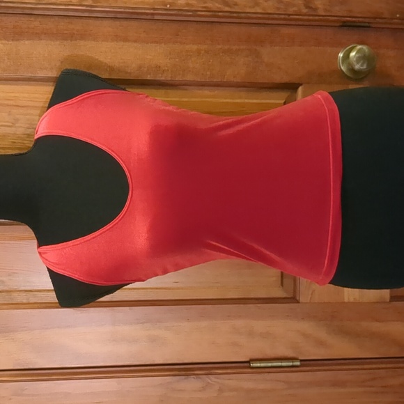 Vintage red velvet halter top!❤️ - Picture 1 of 9